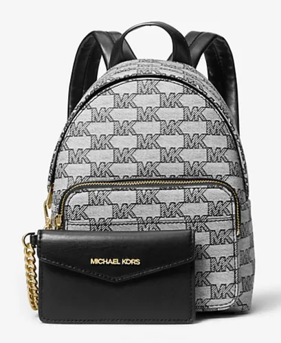 Vista 2 de Michael Kors Maisie XS 2IN1 Mochila Cartera Bolso Jacquard Cuero Negro