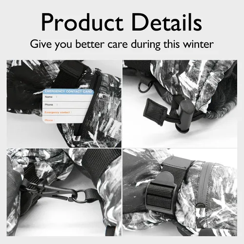 Vista 5 de Guantes de esquí Guantes de invierno impermeables para snowboard para hombres y mujeres, compatibles con pantallas táctiles, cálidos por debajo