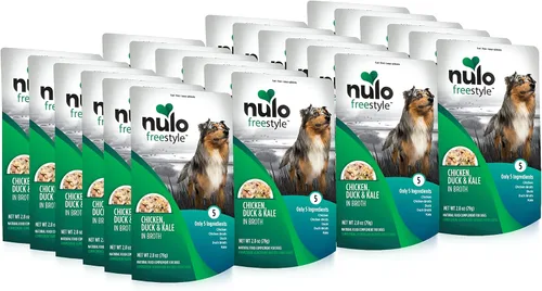Vista 15 de Nulo Freestyle Carne de res, hígado de res y col rizada en caldo de carne real para perros, 2.8 onzas (paquete de 6)