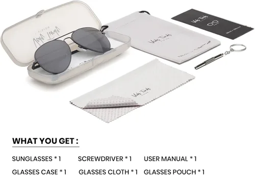 Vista 6 de Veda Tinda Vision Gafas de sol de aviador para mujeres y hombres, estilo vintage de los años 70, clásicas, a la moda, retro, para hombre, protección
