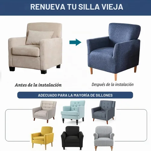 Vista 6 de HAOYONG - Funda elástica de terciopelo para silla de banquete, fundas para sillas de 1 pieza, fundas para sillones de sofá, funda suave para sillón