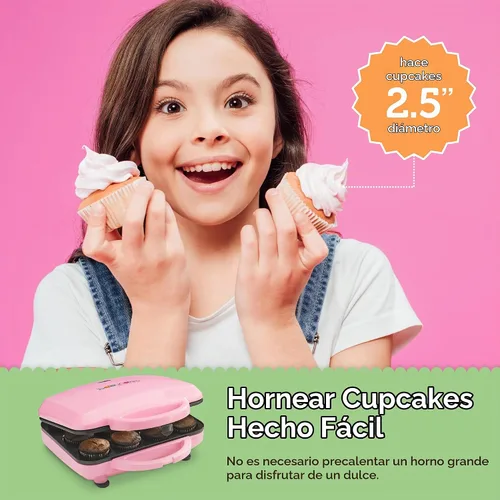 Vista 4 de Babycakes Máquina para Hacer 12 Cupcakes de Tamaño Completo - Electrodoméstico de Cocina con Revestimiento Antiadherente y Mango con Pestillo