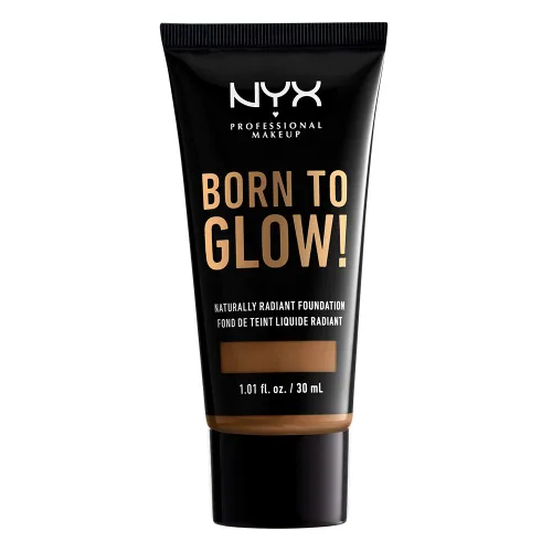 Vista 18 de NYX PROFESSIONAL MAKEUP Base de maquillaje Born To Glow Naturally Radiant, cobertura media - almendra
