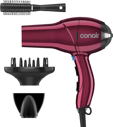 Vista 9 de Secador de pelo Infiniti PRO CONAIR con difusor, motor AC profesional, tecnología de cerámica de turmalina, incluye concentrador y cepillo