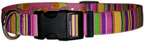 Vista 6 de Yellow Dog Design Collar de perro con rayas navideñas, tamaño grande, 1 pulgada de ancho