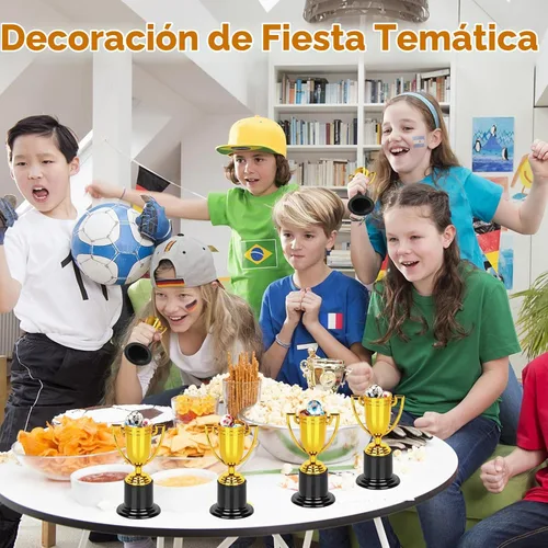 Vista 6 de Mini trofeos, 12 trofeos de oro, trofeos de plástico, tazas de trofeo de 4 12