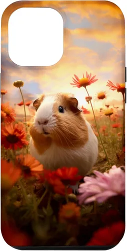 Vista 26 de Carcasa para iPhone 16 con diseño de conejillos de indias y flores para amantes de mascotas exóticas