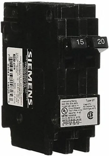 Vista 2 de Siemens Q1520 15/20 Amp Tandem Single-Pole Tipo QT Disyuntor