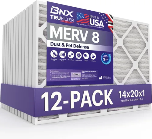 Vista 43 de BNX TruFilter - Filtro de aire MERV 8 de 10 x 10 x 1 pulgadas (paquete de 6) – Fabricado en Estados Unidos – Defensa contra polvo y mascotas