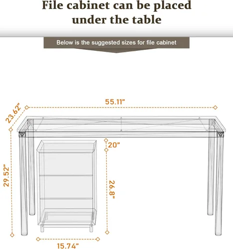 Vista 3 de Escritorio Teraves para computadora o mesa de comedor