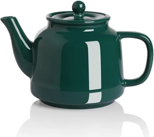 Vista 21 de Sweejar - Tetera de cerámica, tetera de porcelana de 30 onzas con infusor Azul