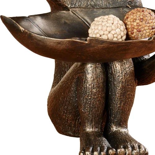 Vista 5 de Touch of Class Escultura de mesa de chimpancé inocente bronce
