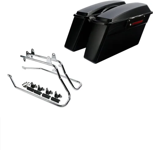 Vista 29 de SLMOTO Alforjas rígidas para Harley Electra Road King Glide 1994-2013 peltre Denim