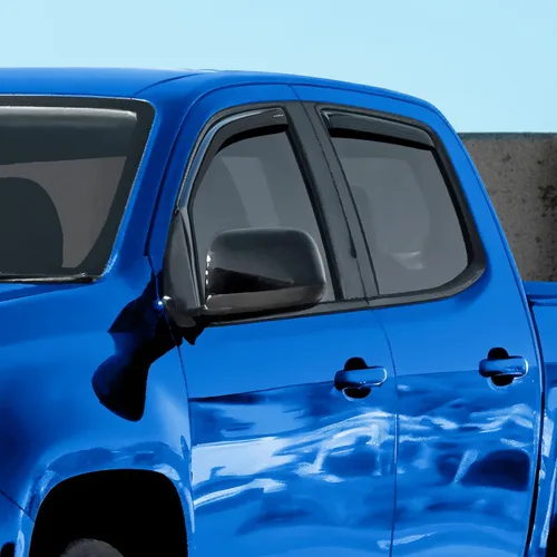 Vista 5 de Goodyear Deflectores de ventana inastillables en el canal para camiones Chevrolet (Chevy) Colorado/GMC Canyon 2015-2022 Crew Cab, protectores contra