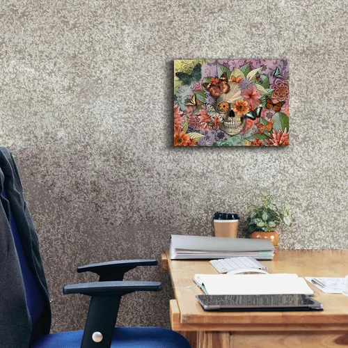 Vista 5 de Epic Graffiti 'Butterfly Botaniskull' de Fusion Idol Arts, arte de pared en lienzo, 16 x 12 pulgadas