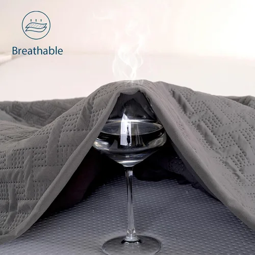 Vista 6 de Protector de colchón impermeable transpirable sin ruido, funda de colchón de cama tamaño individual con bolsillo profundo de 6 a 15 pulgadas