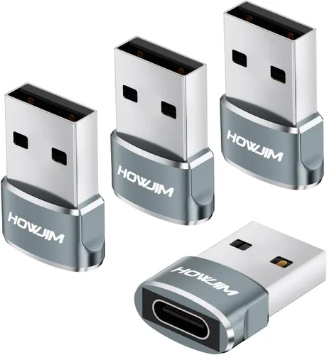 Vista 10 de Paquete de 2 adaptadores USB a USB C, USB 2.0 de carga rápida de transferencia de datos de 480 Mbps, adaptador OTG hembra tipo C a USB 2.0 macho