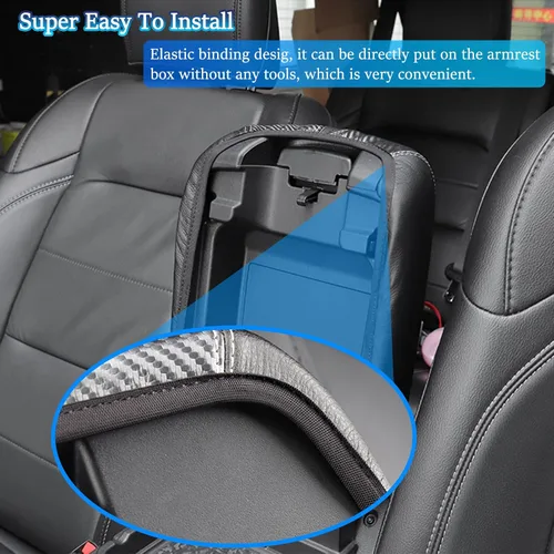 Vista 6 de para Dodge Challenger 2015-2023 Funda para Reposabrazos de Coche, Resistente al Agua, Fundas para Consola Central, Fundas de Protección contra
