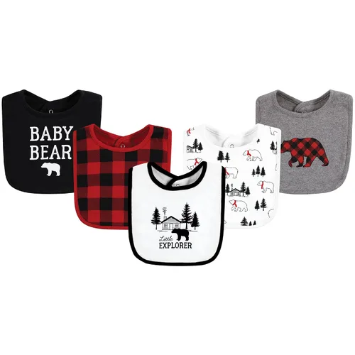 Vista 41 de Hudson Baby Baberos unisex de algodón para bebé, nube rosa, talla única (paquete de 2)
