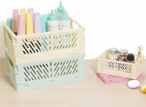 Vista 6 de Craftelier - Caja para organización y almacenamiento de álbumes de recortes y otros materiales de artesanía Diseño plegable y apilable