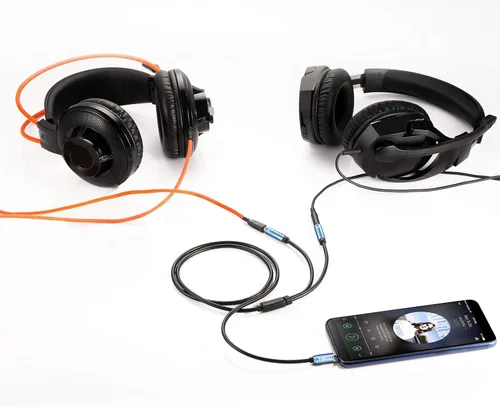 Vista 5 de MillSO Divisor de auriculares para 2 auriculares TRRS o micrófonos Divisor