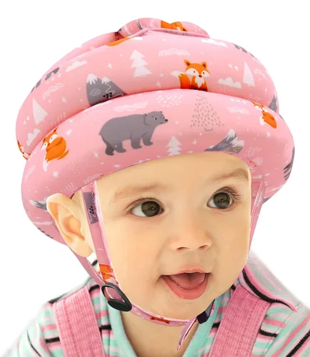 Vista 9 de Protector de Cabeza para Bebé - Casco de Bebé para Gatear, Caminar, Correr - Sin Golpes y Cojín Suave - Gorra Protectora Ajustable, Protector