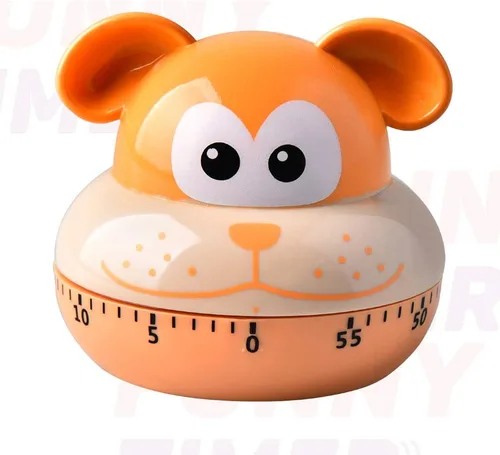 Vista 15 de Divertidos temporizadores mecánicos de animales, 60 minutos, dispositivo de cocina, temporizador de cocina, reloj con alarma fuerte, contadores