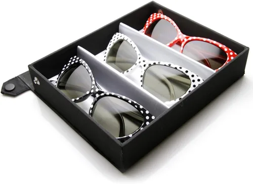 Vista 4 de zeroUV - Women's Retro Polka Dot Oversize Cat Eye Sunglasses 54mm