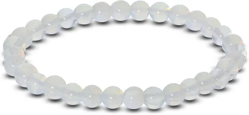 Vista 319 de Gem Avenue Handmade Round Bead Stretch Bracelet Unisex Natural Stone Beaded Jewelry for Men & Women, Elastic Wristband for Daily Wear
