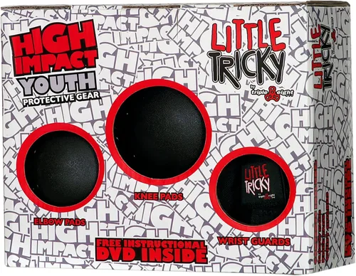 Vista 7 de Triple Eight Paquete de protección Little Tricky para jóvenes con DVD instructivo (negro, junior)