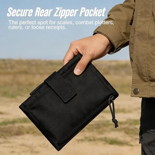 Vista 6 de KOSIBATE Funda táctica para cuaderno, funda de libro de líder militar del ejército, 8 x 5 pulgadas (negro)