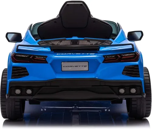Vista 3 de 12V Chevrolet Corvette C8 Stingray 1-Seater Niños Ride-On Car Azul