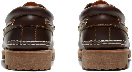 Vista 3 de Timberland Men's Authentic 3-Eye Lug Handsewn Boat Shoes Marrón