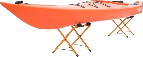 Vista 3 de Rad Sportz - Juego de 2 soportes plegables portátiles para garaje, cobertizo o muelle con acolchado de goma y bolsa de transporte de almacenamiento