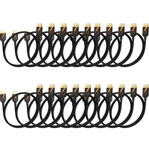Vista 9 de Cable DisplayPort a HDMI 4K, 3 pies, paquete de 10, chapado en oro