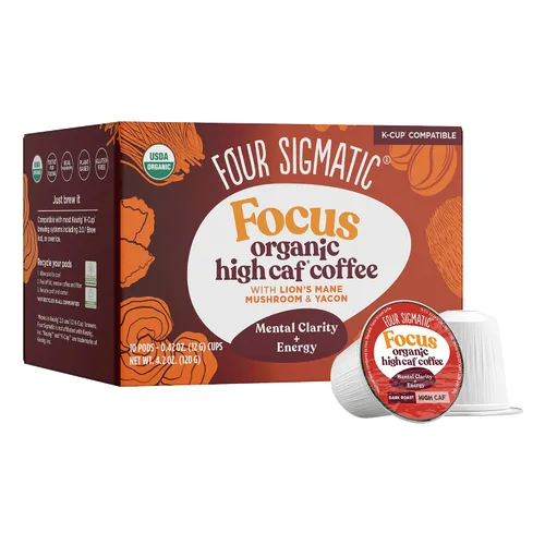 Vista 12 de Four Sigmatic Adaptogen Coffee K-Cups Café molido orgánico de tostado medio con Ashwagandha, Eleuthero, Chaga y Tulsi Apoyo inmunológico