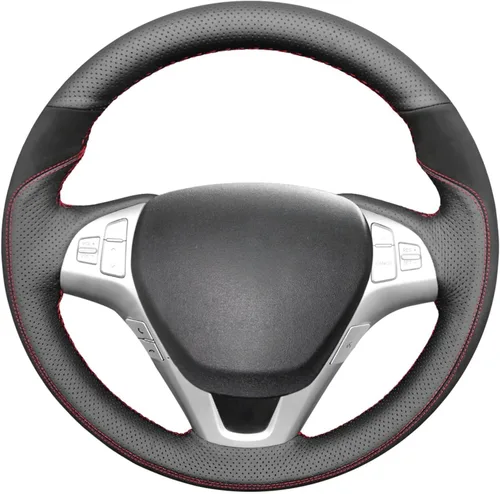 Vista 14 de MEWANT Funda cosida para volante Hyundai Genesis Coupe 2010-2016/Accesorios de volante para Hyundai Genesis Coupe