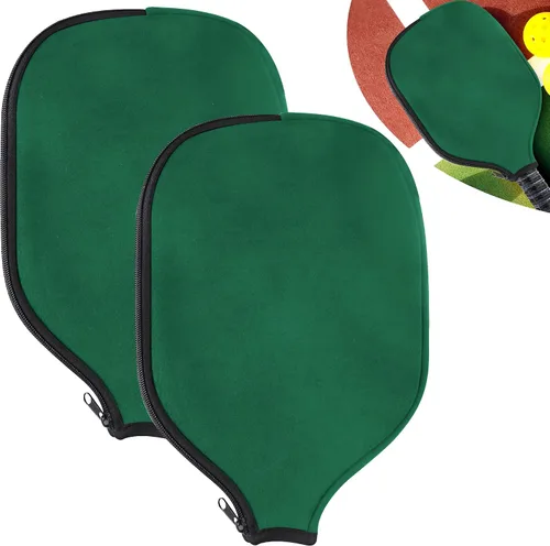 Vista 11 de 2 fundas de paleta de pickleball, neopreno duradero universal de 8.26 x 11.8 pulgadas con cremallera, bolsa de almacenamiento, se adapta a raquetas
