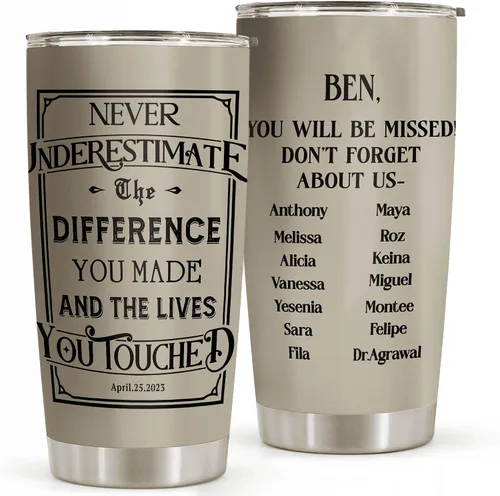 Vista 8 de Regalos personalizados para mujer jefa, vaso de 20 onzas, los mejores regalos para mujeres, regalos para jefe, regalos para jefe, regalos