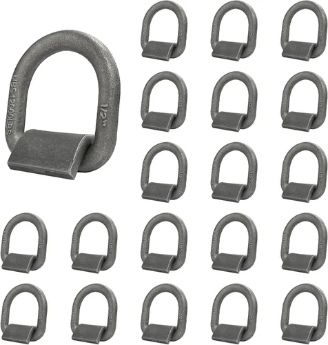 Vista 10 de Grandroad auto Paquete de 8 anillos en D forjados soldados, anclaje de amarre para remolque de 1/2 pulgada con MBS: 12,000 libras para remolque