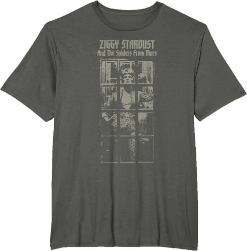 Vista 8 de David Bowie - Camiseta And The Spiders From Mars Faded, Negro