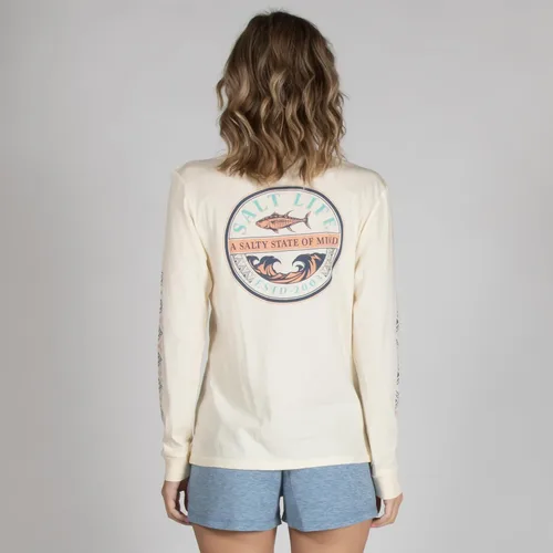 Vista 3 de Salt Life Camiseta de manga larga con atún tribal para mujer