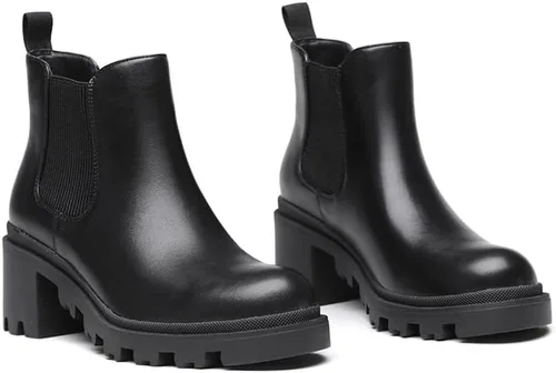 Vista 6 de DECARSDZ Women's Chunky Platform Boots Classic Ankle Booties Women Chelsea Boots