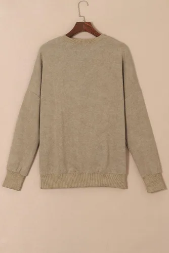 Vista 157 de SHEWIN Sudadera casual de manga larga con cuello redondo para mujer, ligera, holgada
