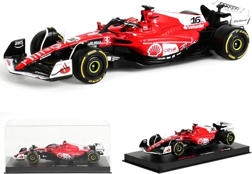 Vista 17 de 1/43 F1 2023 SF23 16# Charles Leclerc Scuderia SF23 55# Carlos Sainz aleación coche fundido a presión modelo modelo regalo (1/43 SF23 Monza #16)