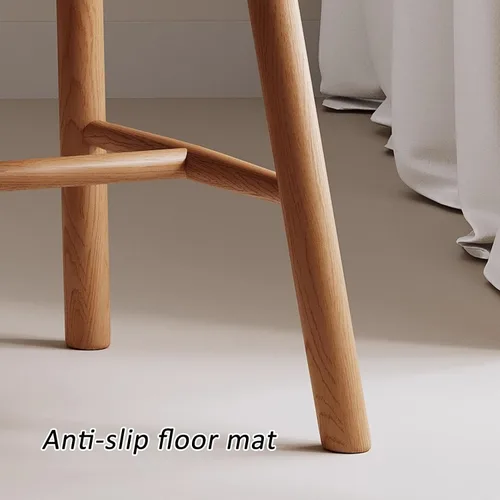 Vista 8 de JKGHK - Sillas de comedor de madera, sillas de cocina sin brazos, silla lateral de sala de estar con respaldo hueco a rayas, silla de comedor