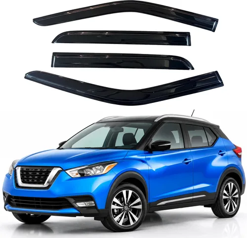Vista 29 de Visera de ventana IG para Ford Focus Sedán y Hatchback 2012-2018, Protector de ventana lateral para lluvia y viento estilo Mugen, extra duradero