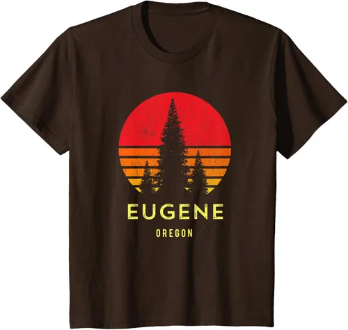 Vista 44 de Camiseta Eugene Oregon, Negro, S