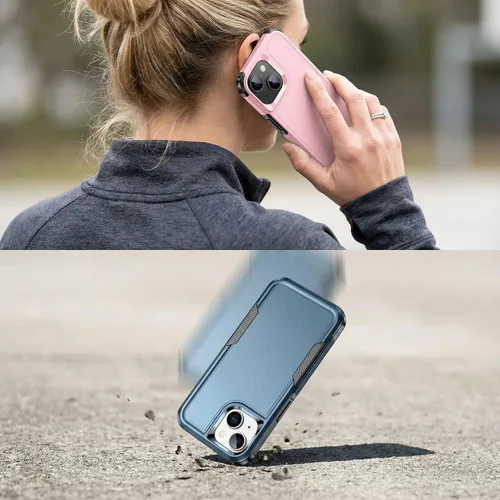 Vista 9 de Funda a prueba de golpes para iPhone 15, [Protección contra caídas de grado militar de 15 pies], con 2X [Protector de pantalla de vidrio templado]