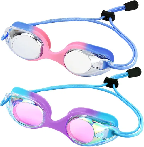 Vista 19 de Vvinca Kids Swim Goggles with Bungee Strap，Quick Adjust Kids Goggles 3-14